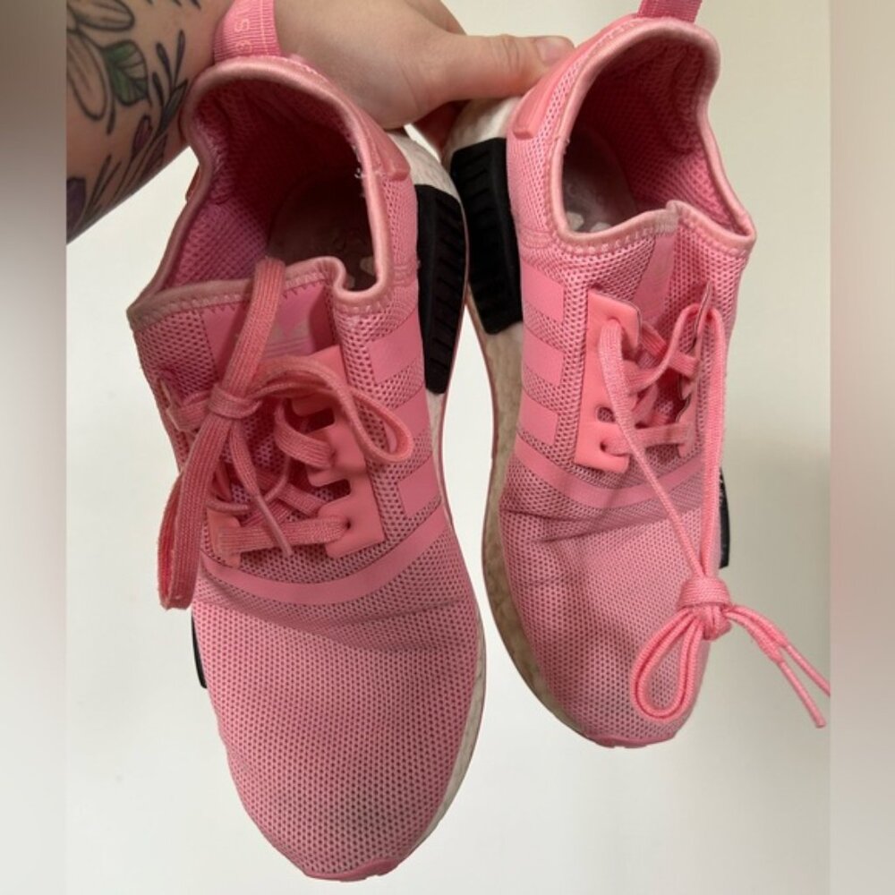 Adidas Originals NMD R1 Boost Sneaker Athletic Pink Breathable Girls Youth 6 - Picture 4 of 8